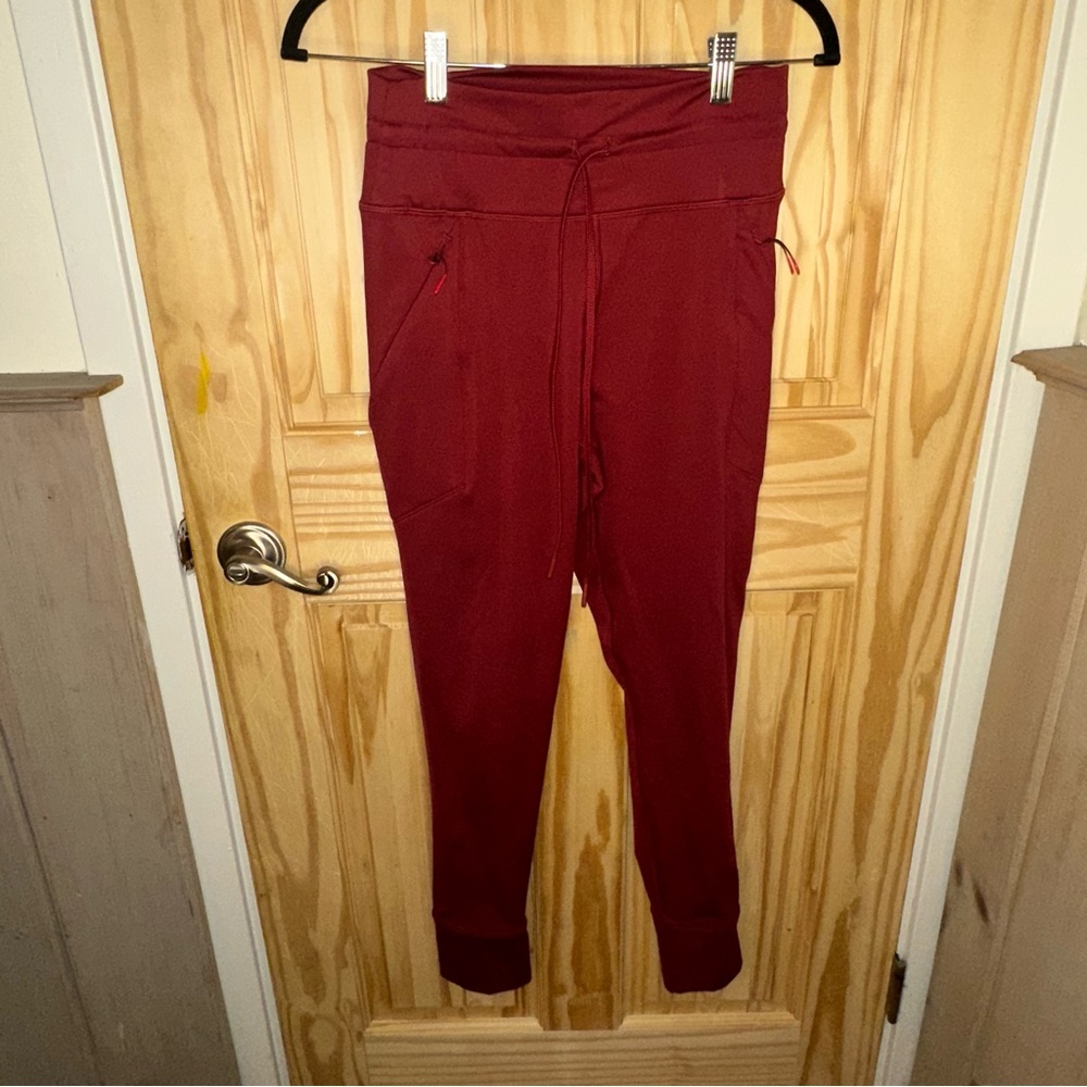 Offline by aerie Maroon Drawstring Warmup Jogger Pants